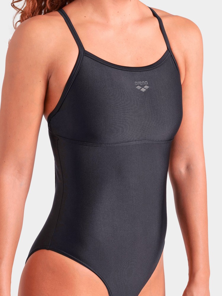 Купальник женский Arena SOLID SWIMSUIT LIGHTDROP BACK черный 005909-501 изображение 4
