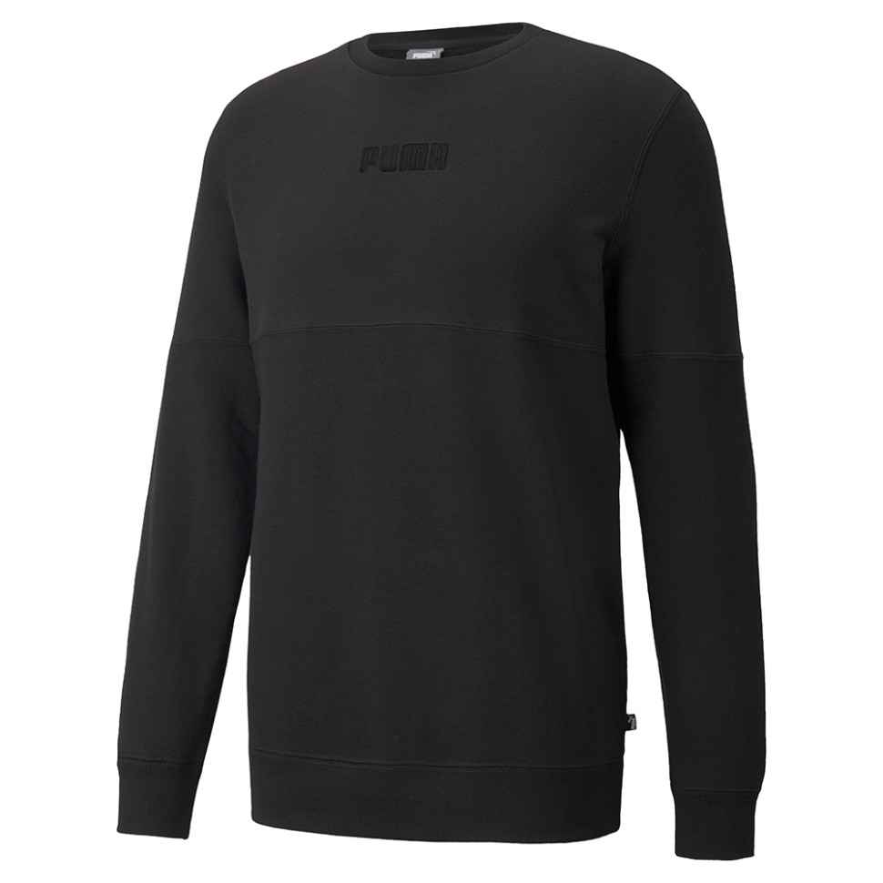 Толстовка мужские Puma Modern Basics Crew черная 58934701 изображение 1