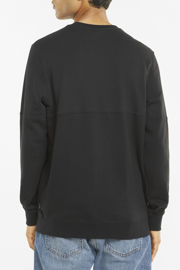 Толстовка мужские Puma Modern Basics Crew черная 58934701 изображение 4