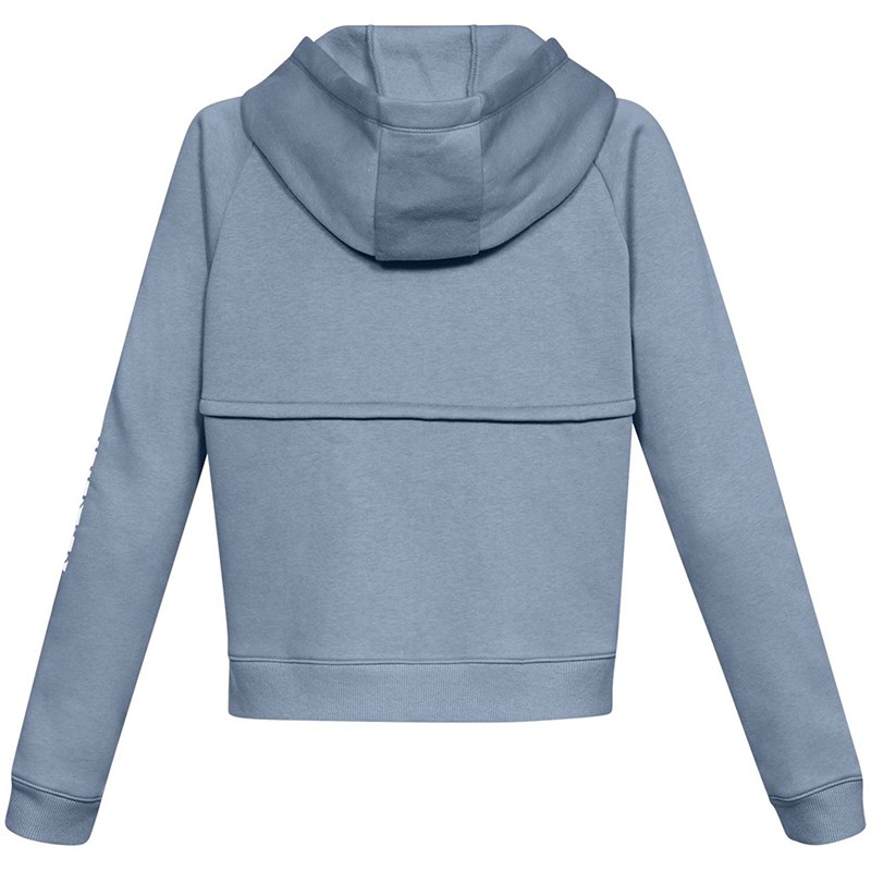 Толстовка женская Under Armour Rival Fleece Full Zip голубая 1317856-420 — фото 2 — Sport City Толстовка женская Under Armour Rival Fleece Full Zip голубая 1317856-420 — фото 2