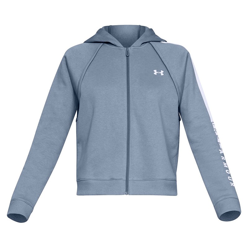 Толстовка женская Under Armour Rival Fleece Full Zip голубая 1317856-420 — Sport City Толстовка женская Under Armour Rival Fleece Full Zip голубая 1317856-420