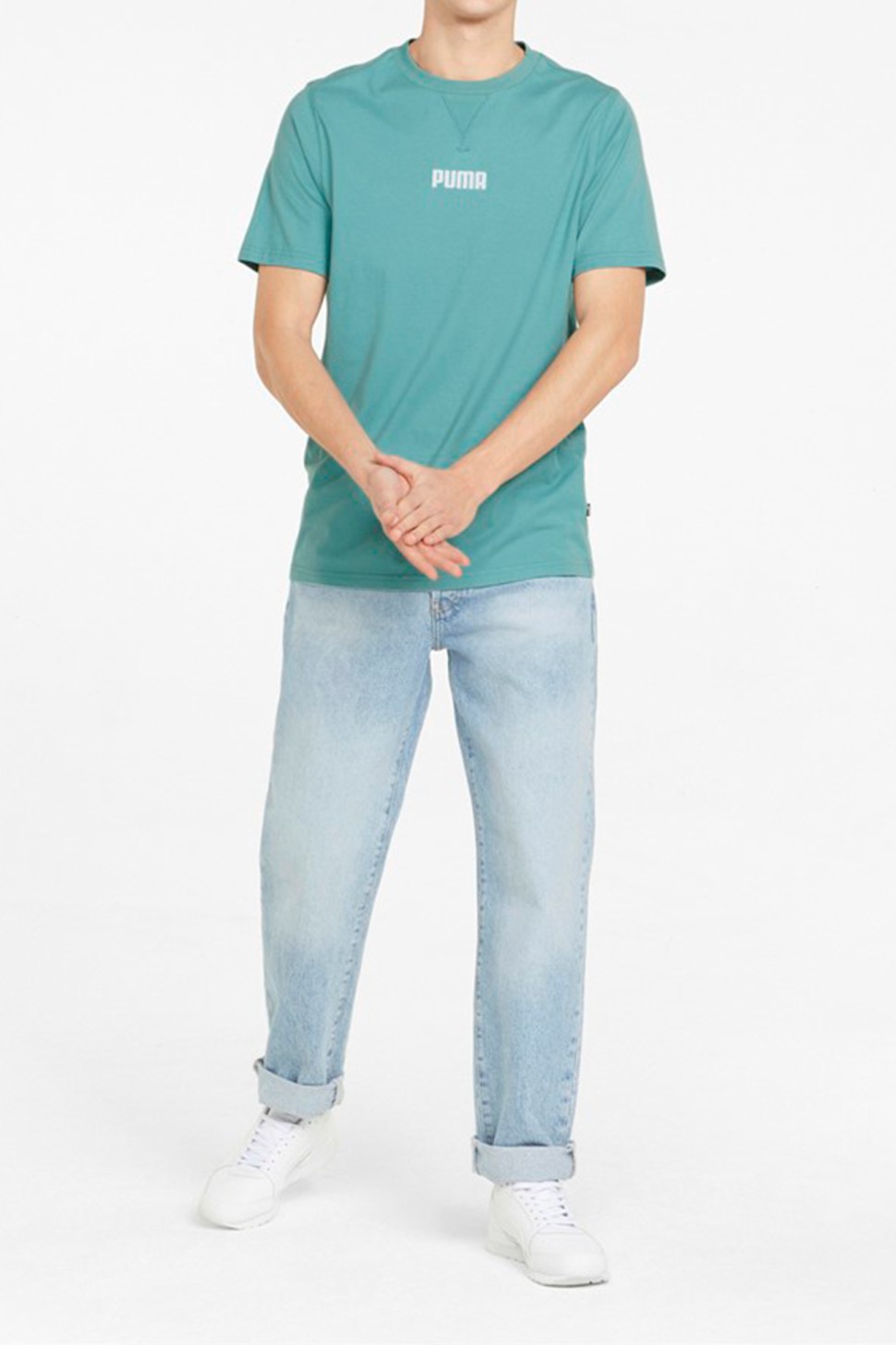 Футболка мужская Puma Modern Basics синяя 84740750 — фото 4 — Sport City Футболка мужская Puma Modern Basics синяя 84740750 — фото 4
