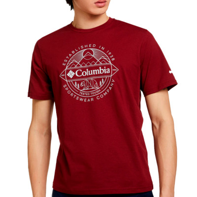 Футболка мужская Columbia Timber Point™ Graphic Tee красная 2022251-664