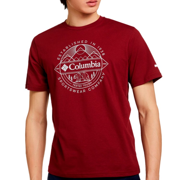 Футболка чоловіча Columbia Timber Point™ Graphic Tee червона 2022251-664 изображение 1