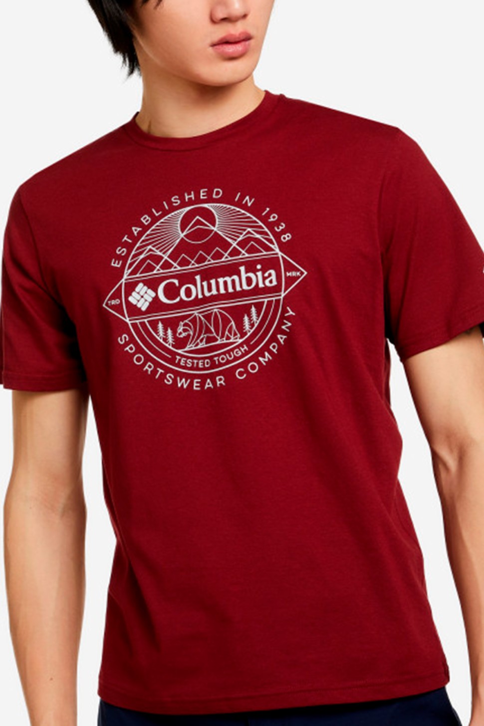 Футболка мужская Columbia Timber Point™ Graphic Tee красная 2022251-664 — фото 2