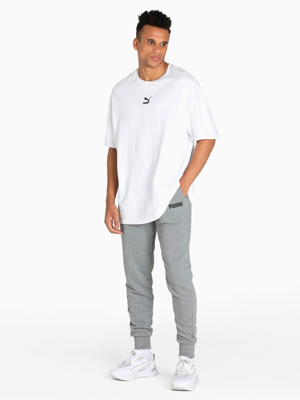 Штани чоловічі Puma ESS PUMA Pants TR cl M сірі 84723402 — фото 4