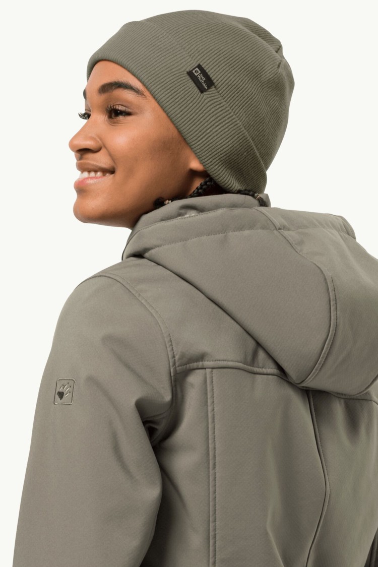 Шапка унісекс Jack Wolfskin RIB HAT оливкова 1903891-4550 изображение 2