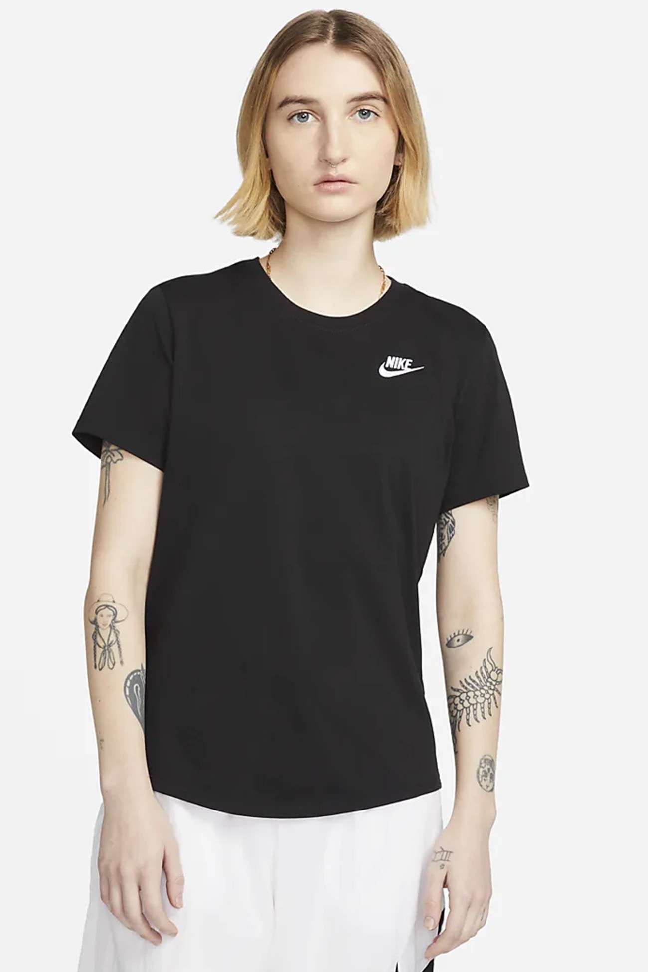 Футболка женская Nike W NSW TEE CLUB черная DX7902-010 изображение 3