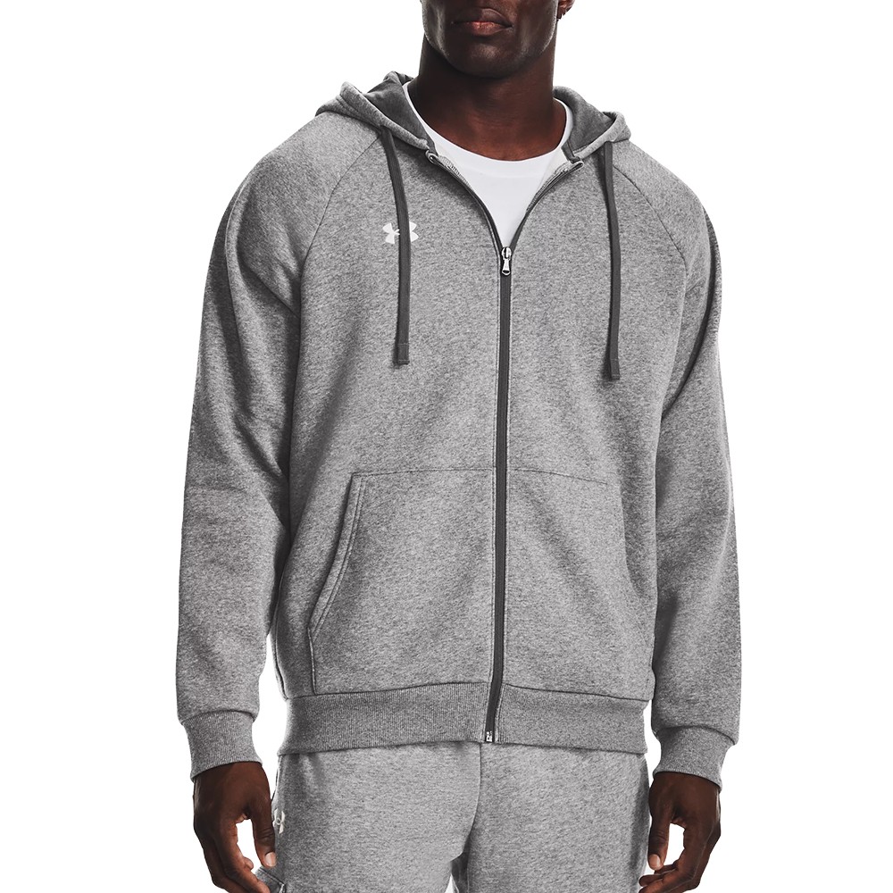 Толстовка мужская Under Armour UA Rival Fleece FZ Hoodie серая 1379767-025