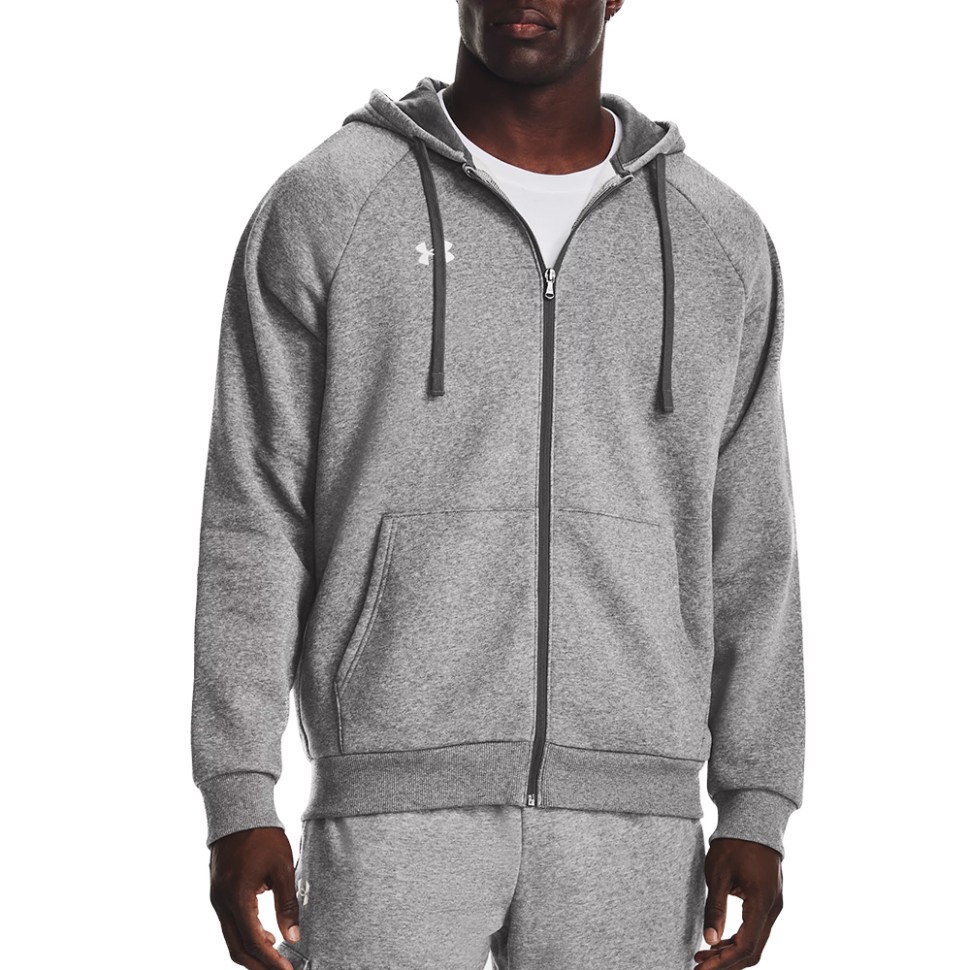 Толстовка мужская Under Armour UA Rival Fleece FZ Hoodie серая 1379767-025 изображение 1