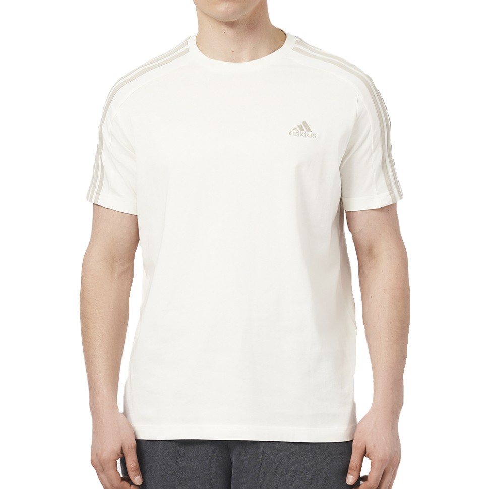 Футболка чоловіча Adidas M 3S SJ T молочна IS1337 — фото 1
