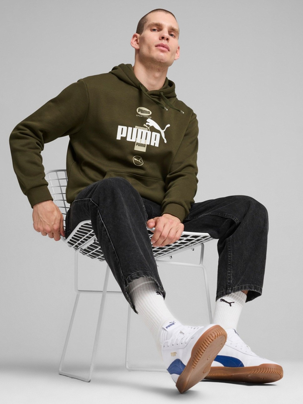 Толстовка чоловіча Puma PUMA POWER Graphic Hoodie FL оливкова 68174170 — фото 5