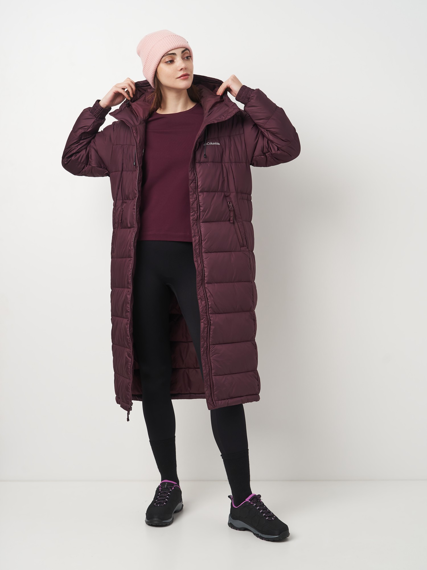 Куртка женская Columbia Pike Lake™ II Long Jacket бордовая 2051351-607 изображение 7