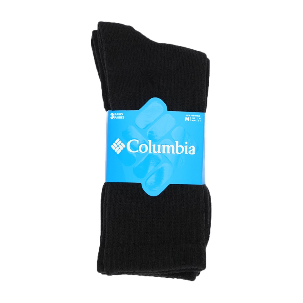 Шкарпетки Columbia 3PP Columbia Unisex  2 parts logo Crew чорні C1235-BLK — фото 1