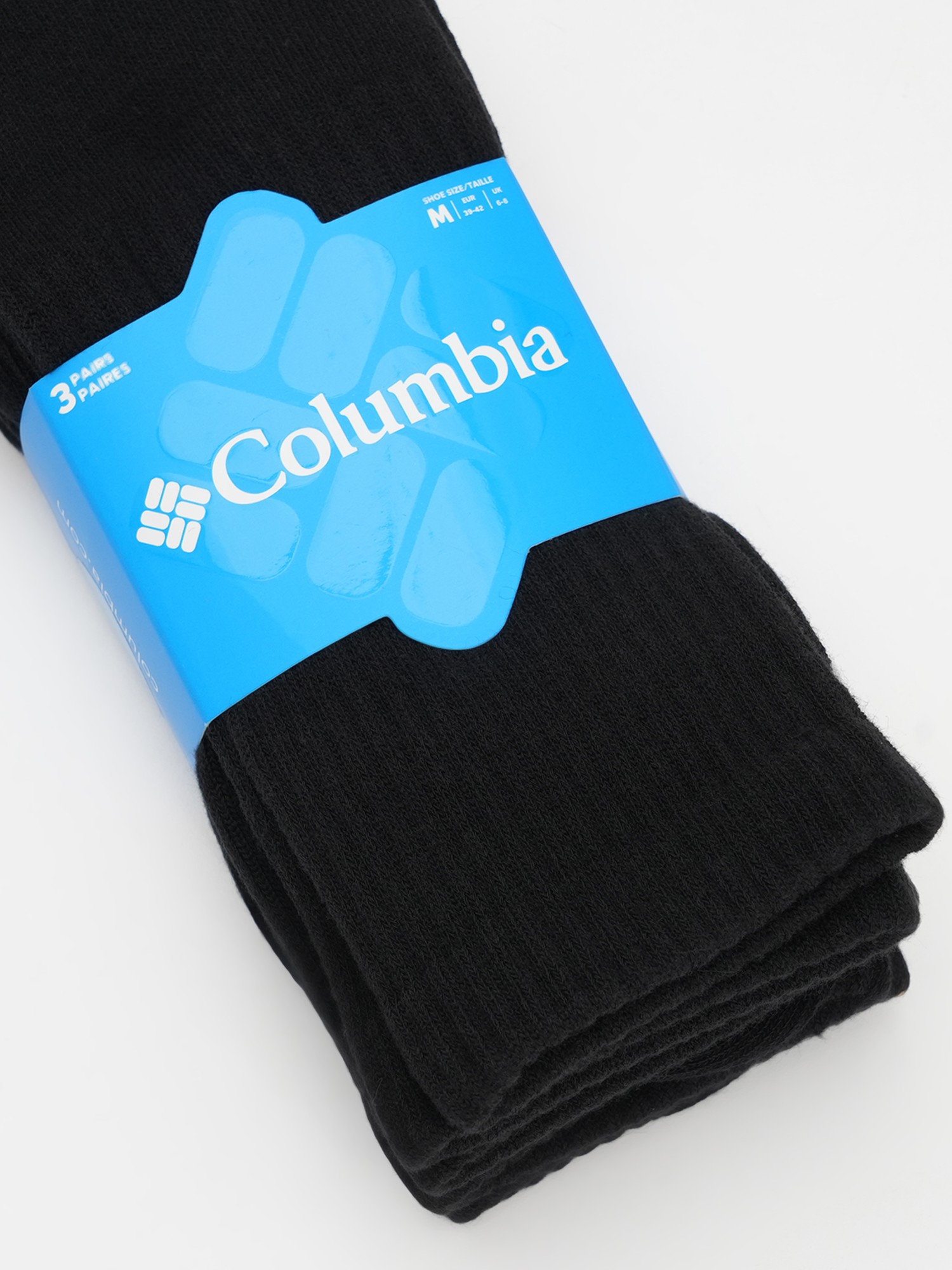 Носки Columbia 3PP Columbia Unisex 2 parts logo Crew черные C1235-BLK изображение 3