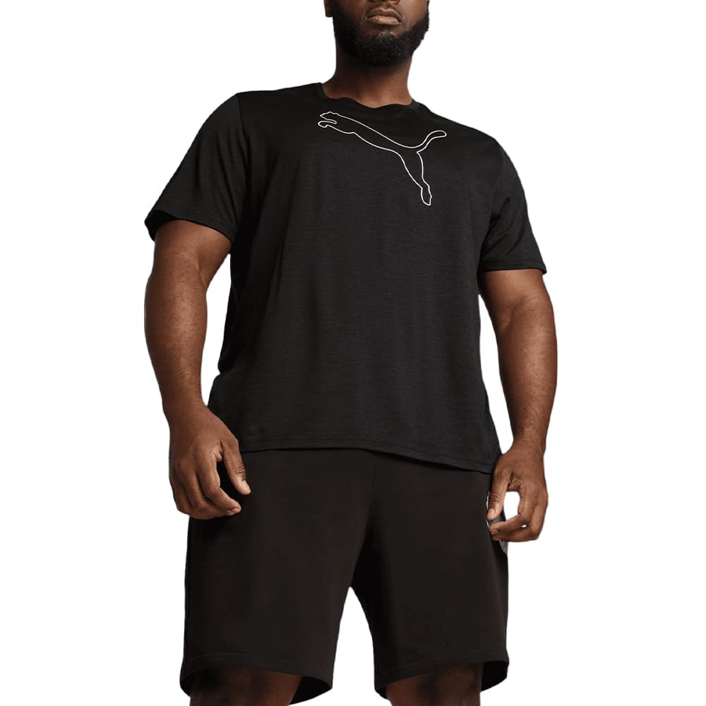 Футболка мужская Puma M TAD ESS HEATHER CAT TEE черная 52590701 изображение 1