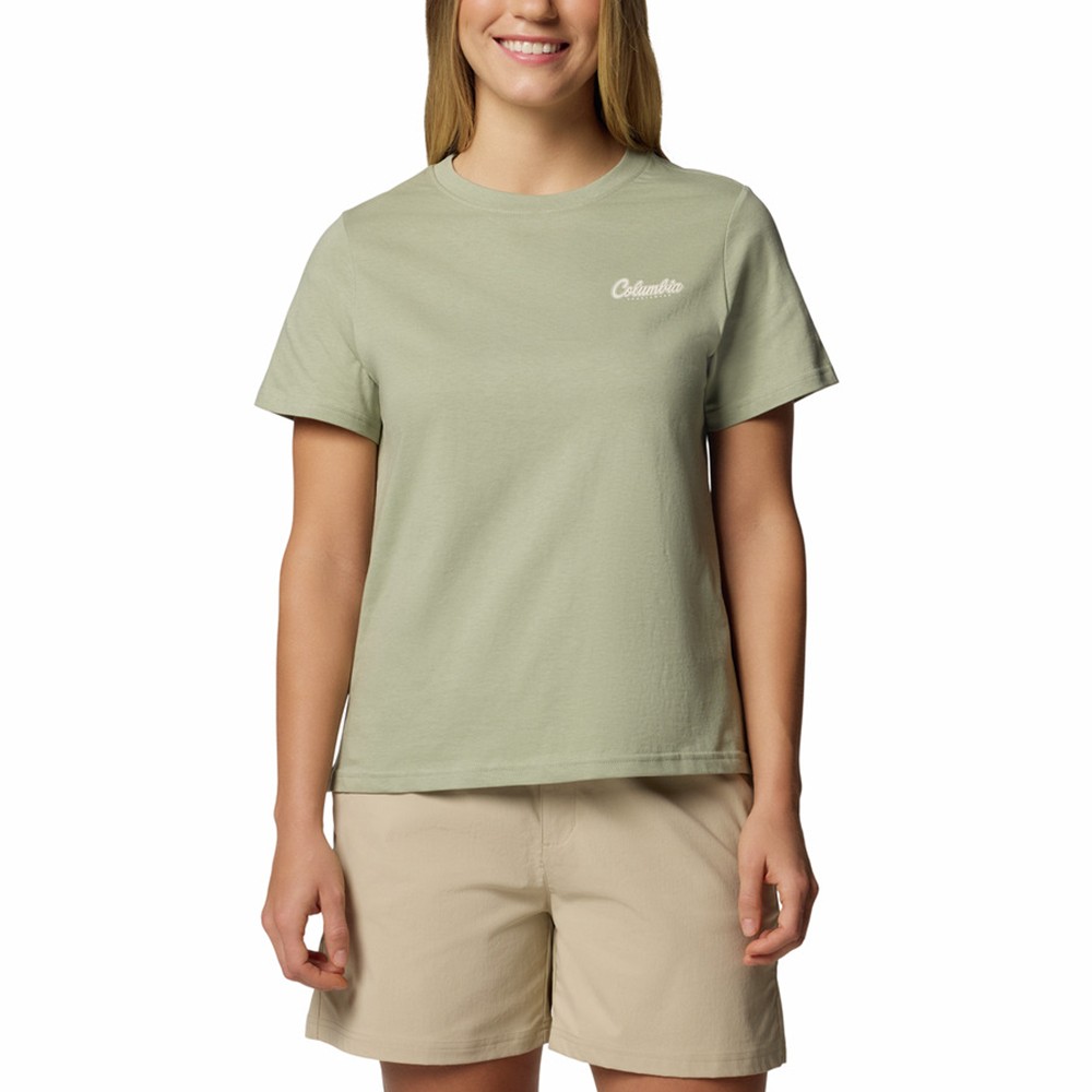 Футболка женская Columbia Rolling Bend™ Graphic SS хаки 2120021-348 изображение 1