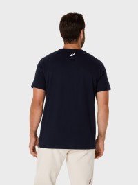 Футболка мужская Asics ASICS CHEST LOGO SS TEE темно-синяя 2031E659-402 изображение 4