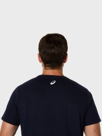 Футболка мужская Asics ASICS CHEST LOGO SS TEE темно-синяя 2031E659-402 изображение 6