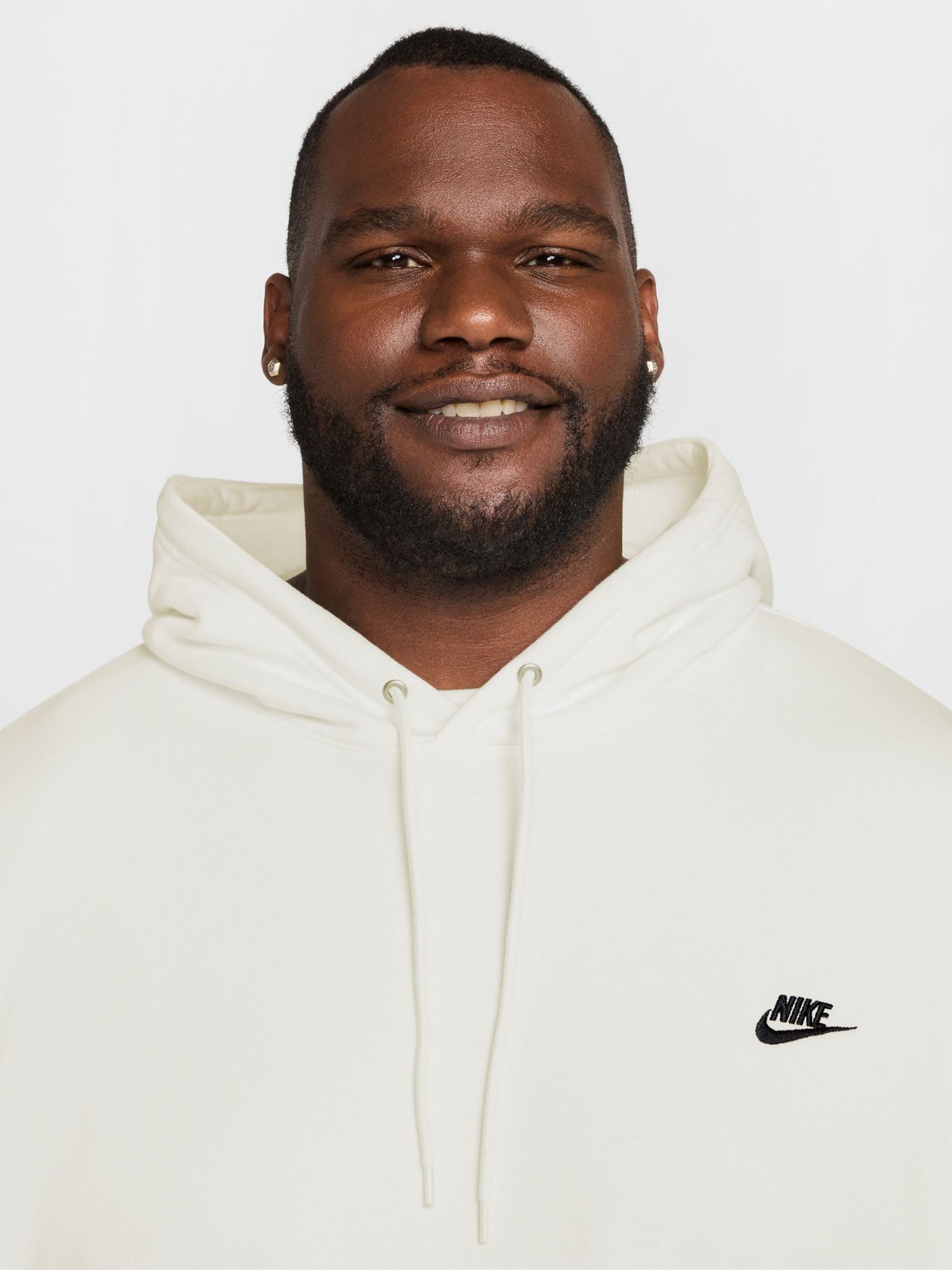 Толстовка мужская Nike M NK CLUB FT OVERSIZED PO HDY белая HJ1816-133 изображение 5