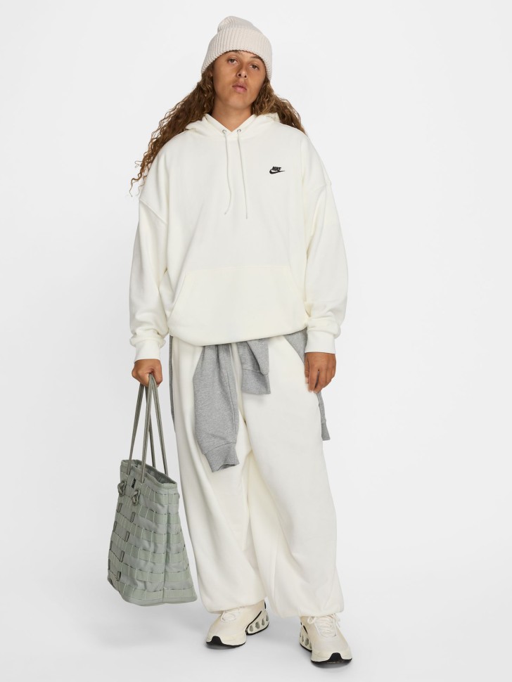 Толстовка чоловіча Nike M NK CLUB FT OVERSIZED PO HDY біла HJ1816-133 изображение 8