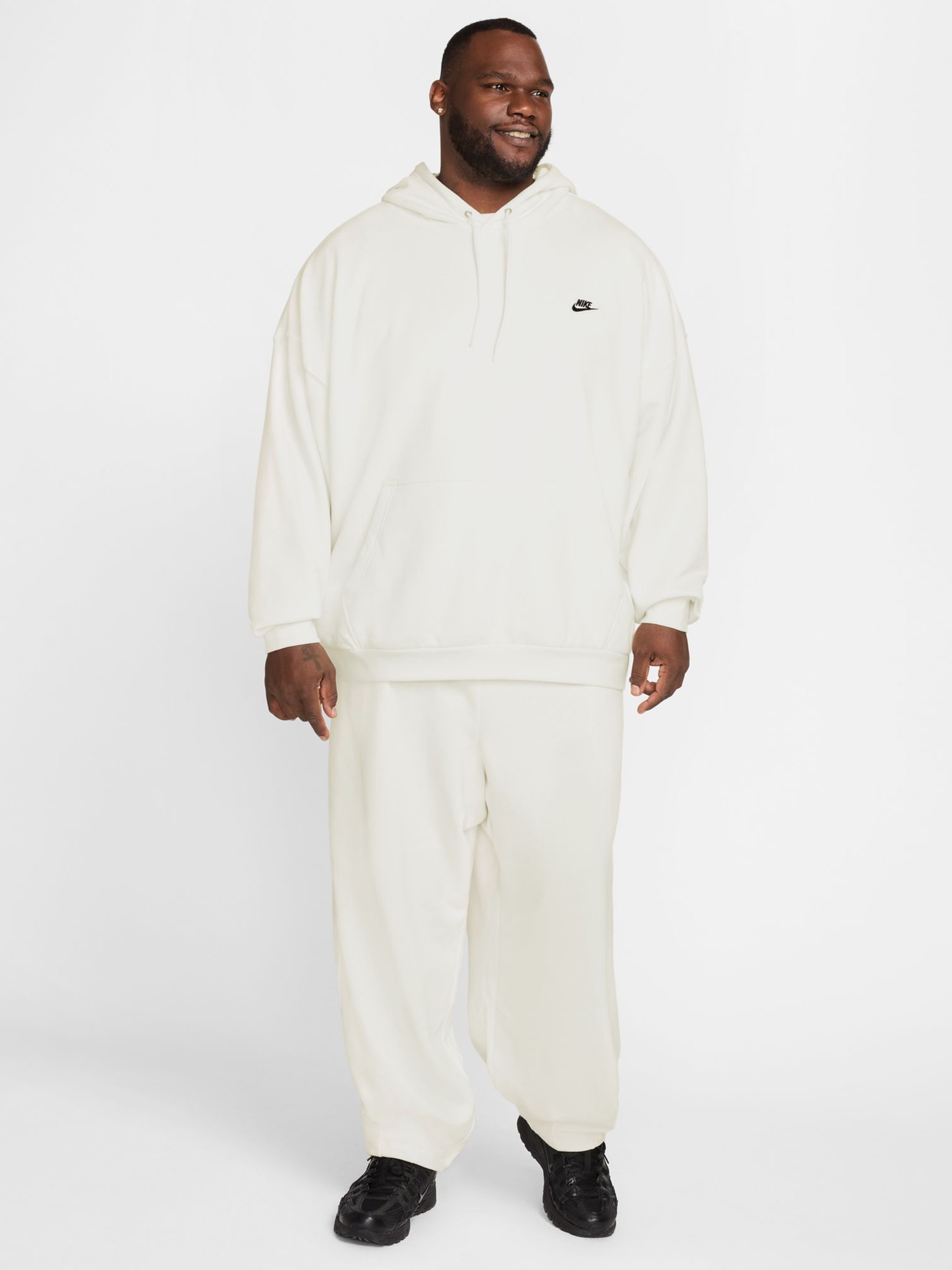 Толстовка мужская Nike M NK CLUB FT OVERSIZED PO HDY белая HJ1816-133 изображение 9