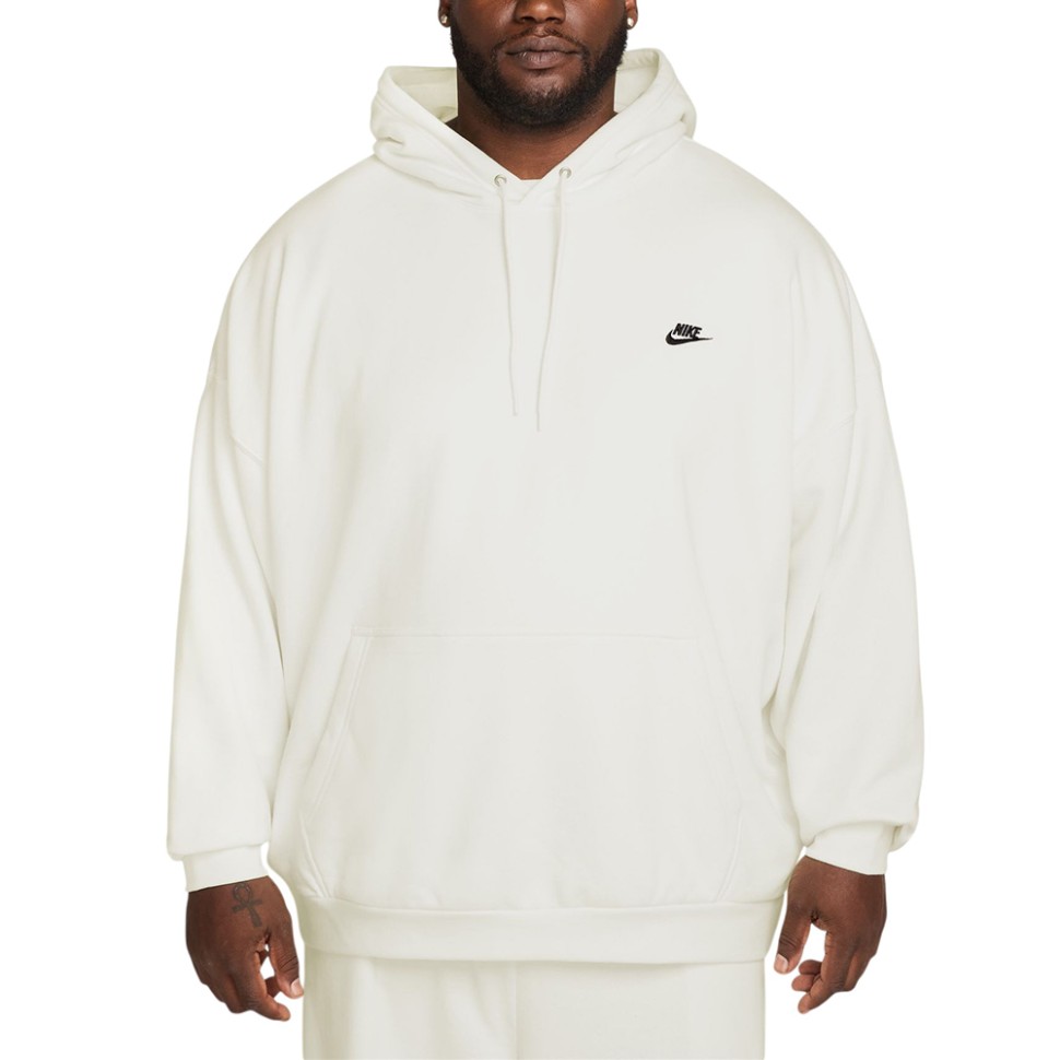 Толстовка мужская Nike M NK CLUB FT OVERSIZED PO HDY белая HJ1816-133 — Sport City Толстовка мужская Nike M NK CLUB FT OVERSIZED PO HDY белая HJ1816-133