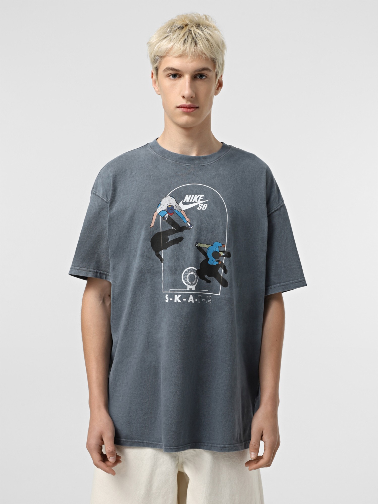 Футболка мужская Nike U NK SB TEE M90 OC COURT темно-серая HJ0816-060 изображение 2