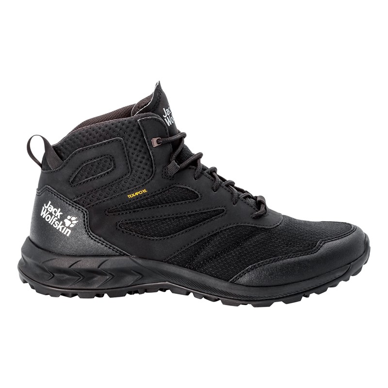 Чоботи чоловічі Jack Wolfskin Woodland Texapore Mid M чорні 4039201-6000 — фото 2