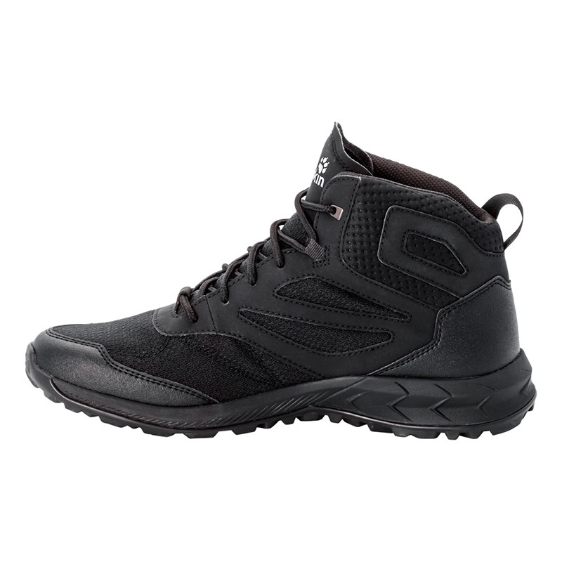 Чоботи чоловічі Jack Wolfskin Woodland Texapore Mid M чорні 4039201-6000 — фото 3