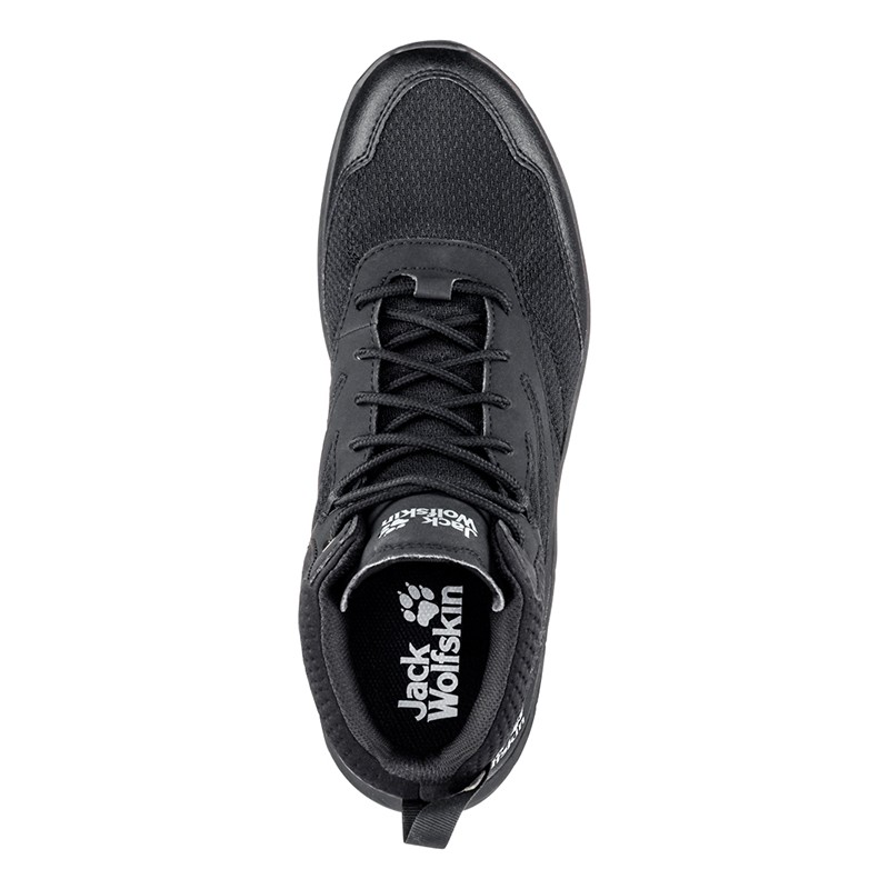Ботинки мужские Jack Wolfskin Woodland Texapore Mid M черные 4039201-6000 изображение 5