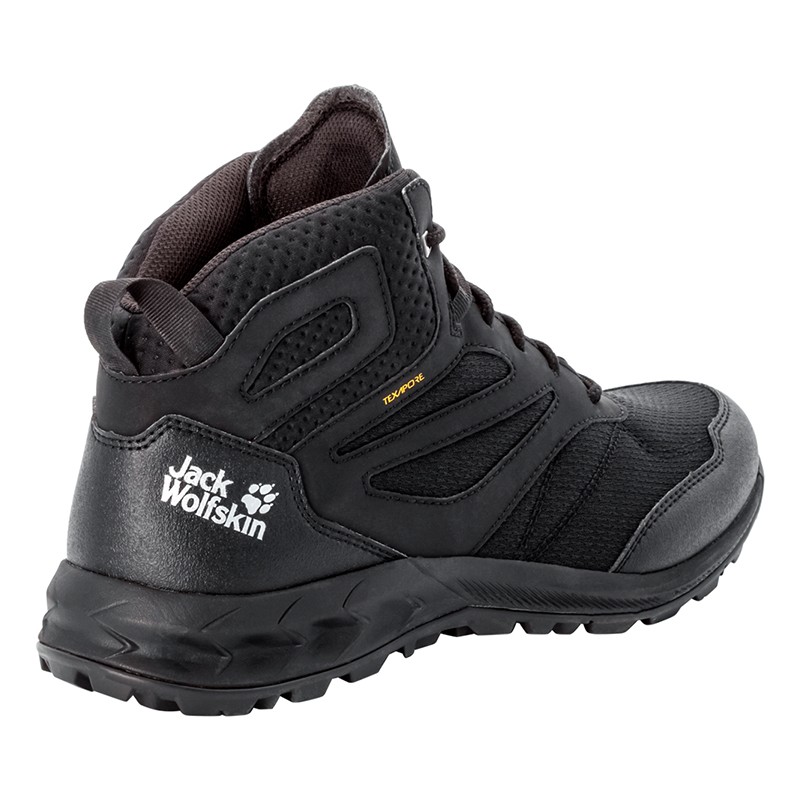 Чоботи чоловічі Jack Wolfskin Woodland Texapore Mid M чорні 4039201-6000 — фото 6