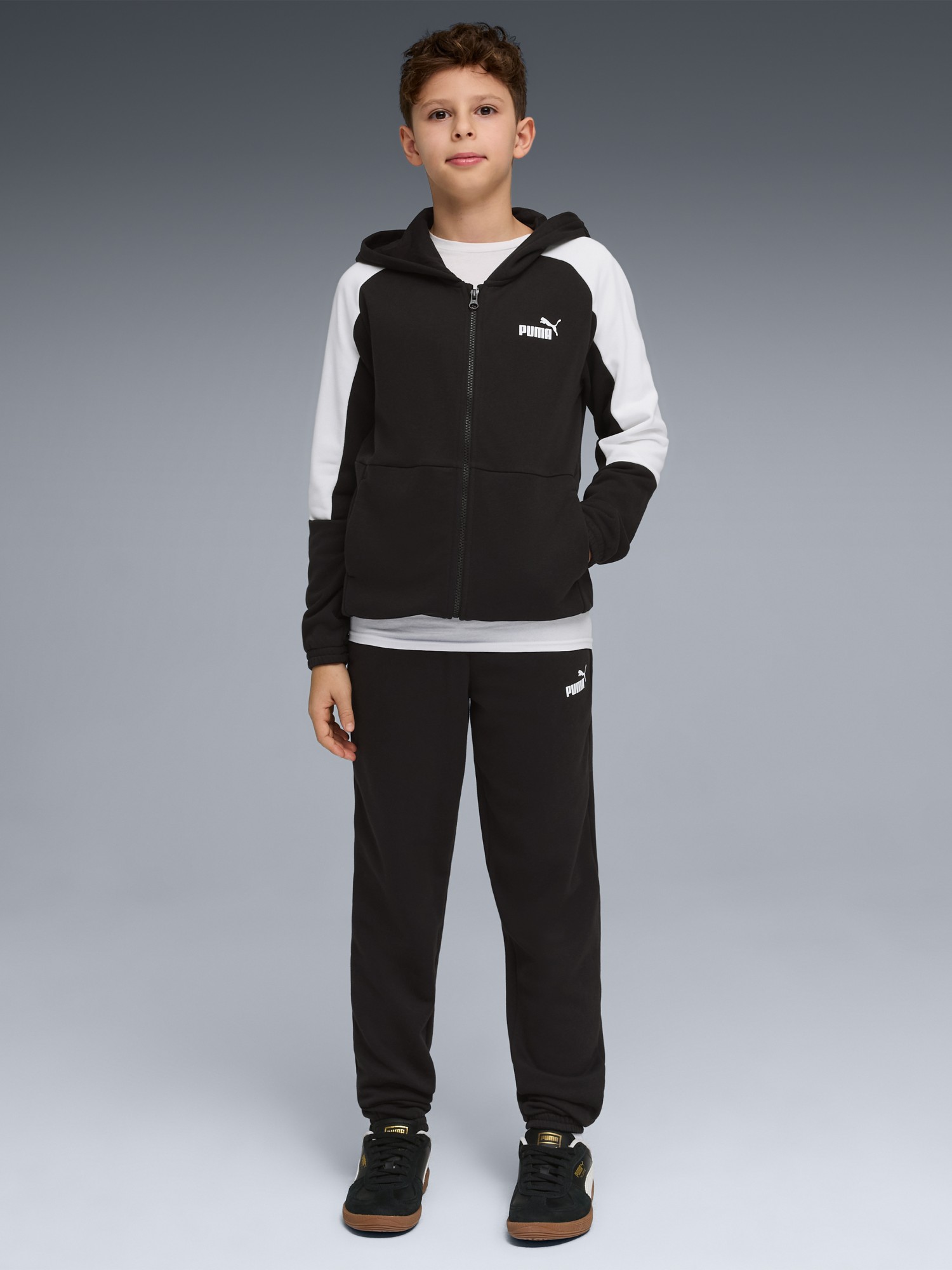 Костюм детский Puma ESS BLOCK Hooded Full-Zip Sweat Suit TR B черный 69333401 изображение 2