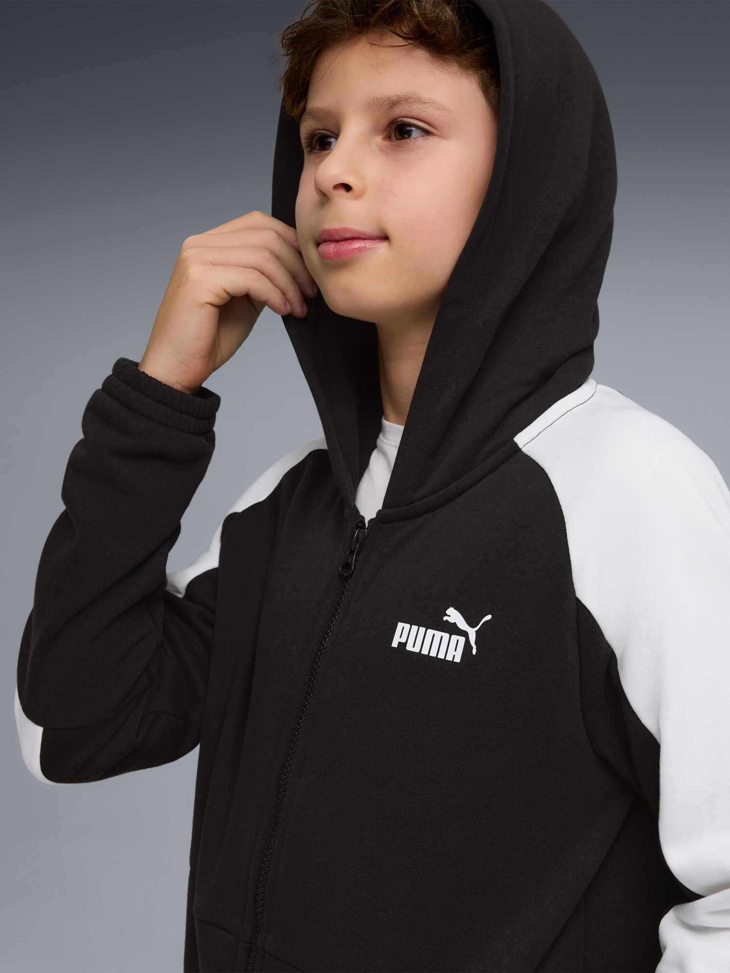 Костюм детский Puma ESS BLOCK Hooded Full-Zip Sweat Suit TR B черный 69333401 изображение 4