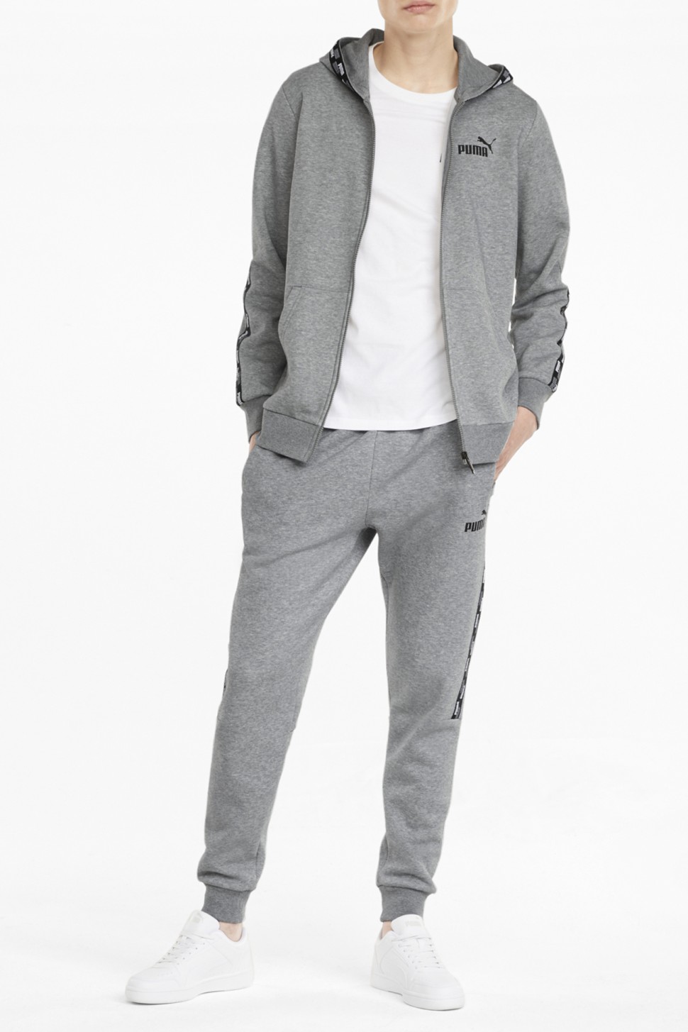 Толстовка чоловіча Puma Puma Power Fz Hoodie сіра 58939603 — фото 5 — Sport City Толстовка чоловіча Puma Puma Power Fz Hoodie сіра 58939603 — фото 5
