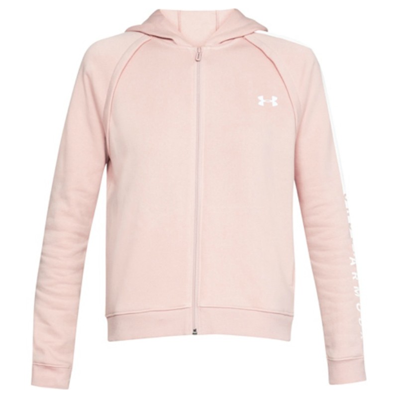 Толстовка женская Under Armour Rival Fleece Full Zip розовая 1317856-602 — Sport City Толстовка женская Under Armour Rival Fleece Full Zip розовая 1317856-602