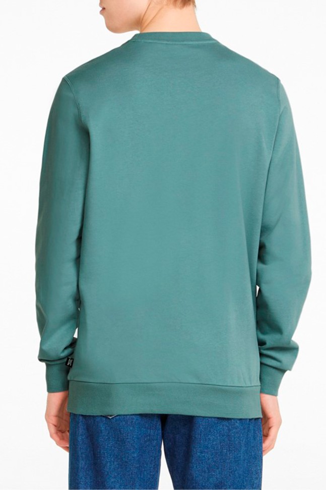 Толстовка мужская Puma Modern Basics Crew зеленая 84740950 изображение 3