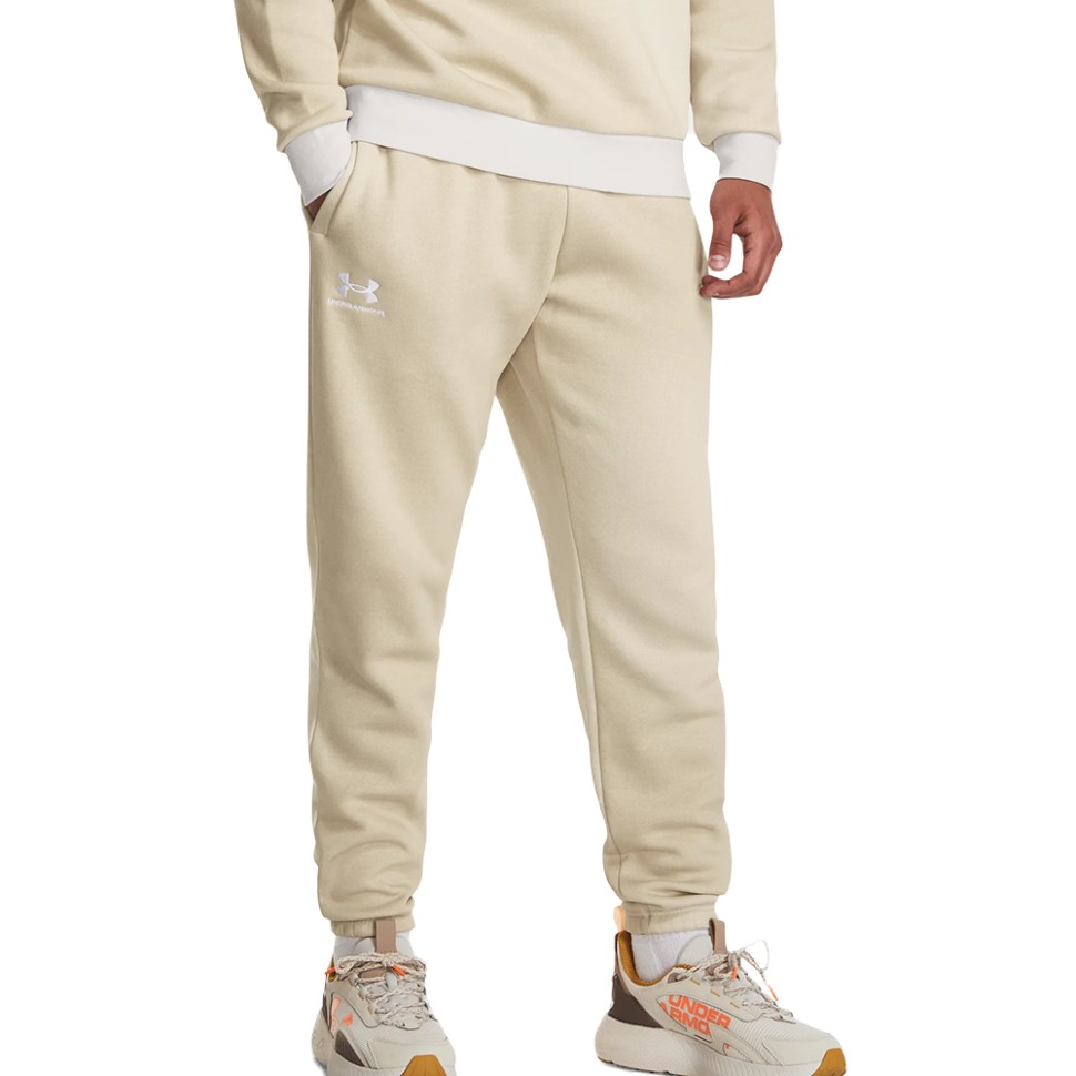 Штани чоловічі Under Armour UA Essential Flc Novelty Jgr бежеві 1381216-289 — фото 1