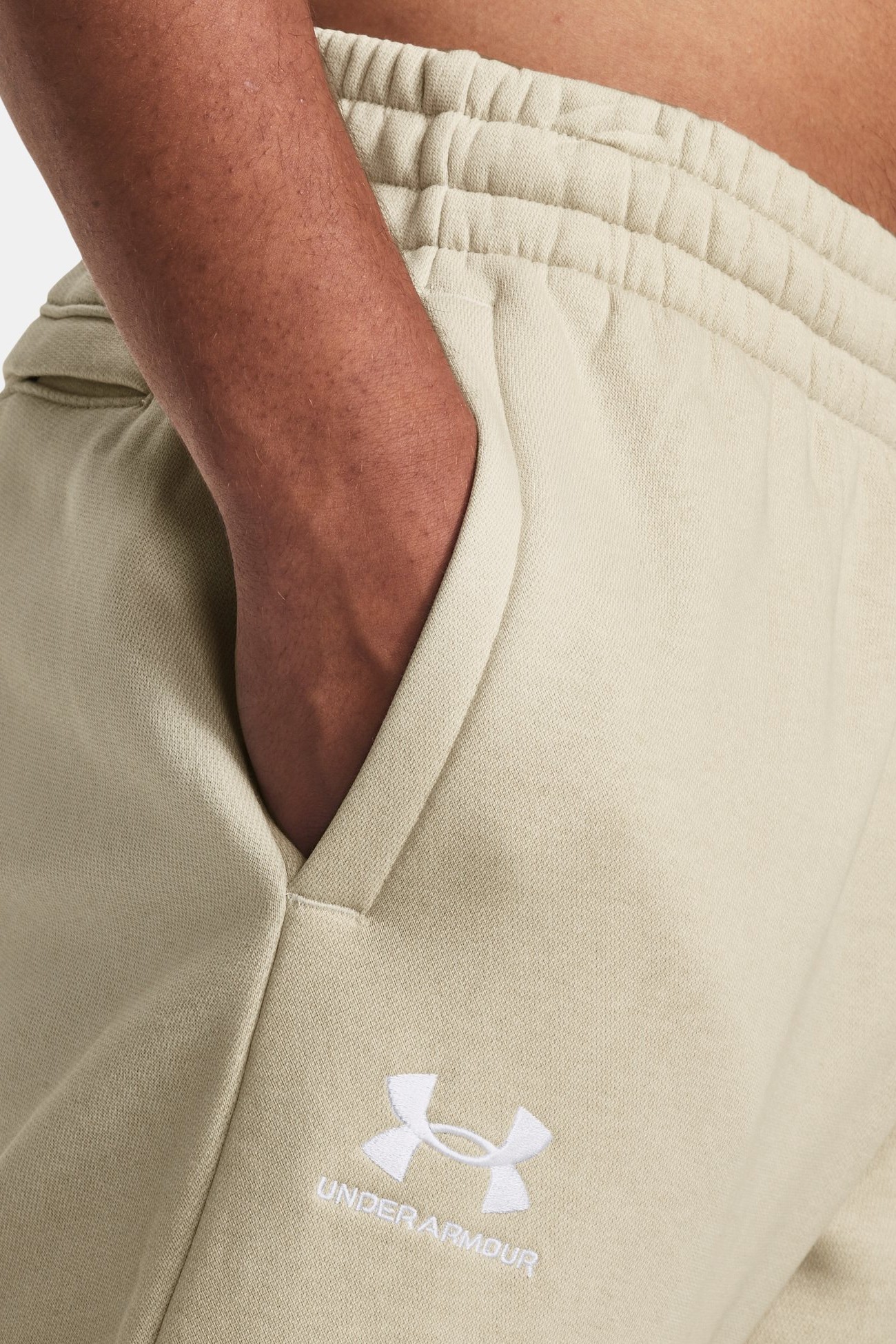 Брюки мужские Under Armour UA Essential Flc Novelty Jgr бежевые 1381216-289 изображение 5