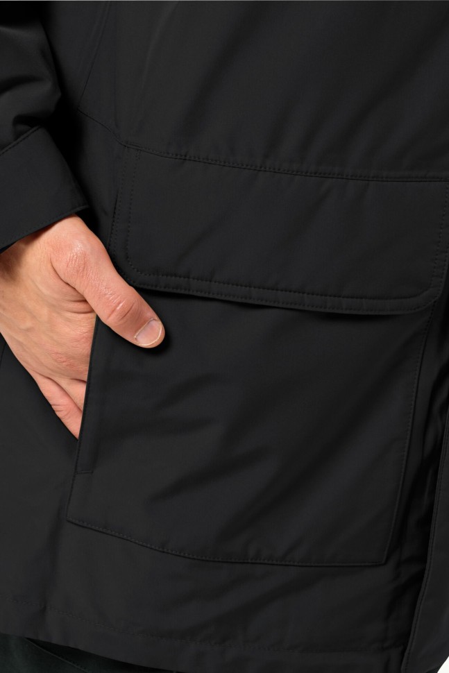 Куртка чоловіча Jack Wolfskin WINTERLAGER PARKA M чорна 1115471-6000 изображение 4