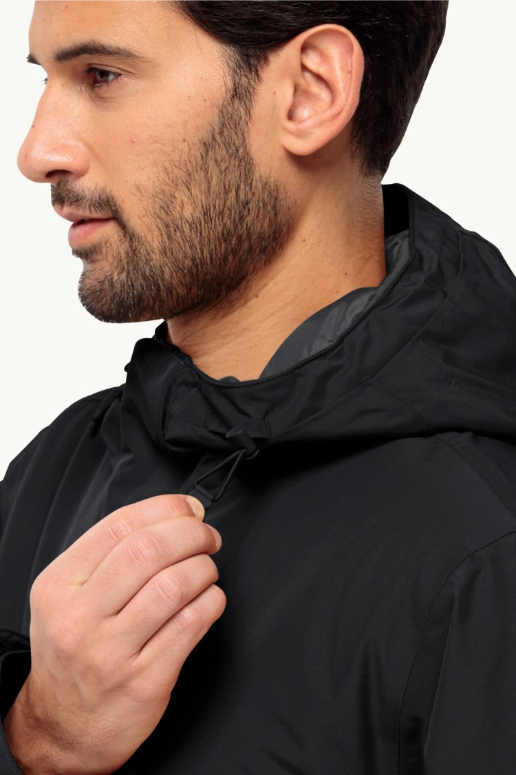 Куртка чоловіча Jack Wolfskin WINTERLAGER PARKA M чорна 1115471-6000 изображение 5