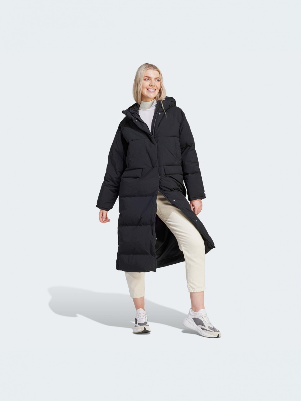 Куртка жіноча Adidas W BIG BAFFLE C чорна IK3159 — фото 4