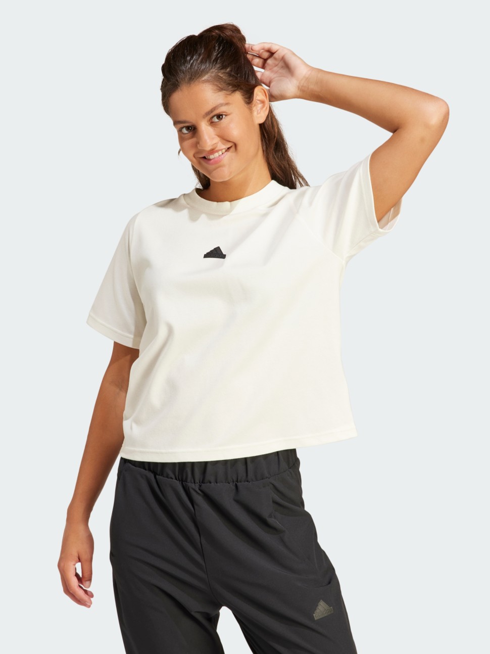 Футболка жіноча Adidas W Z.N.E. TEE молочна IS3920 — фото 2