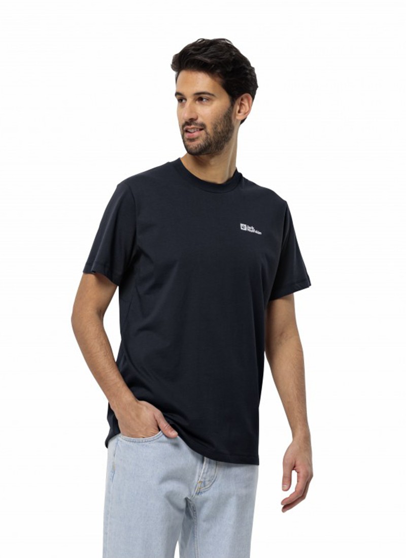Футболка мужская Jack Wolfskin  ESSENTIAL T M темно-синяя 1808382-1010 изображение 2