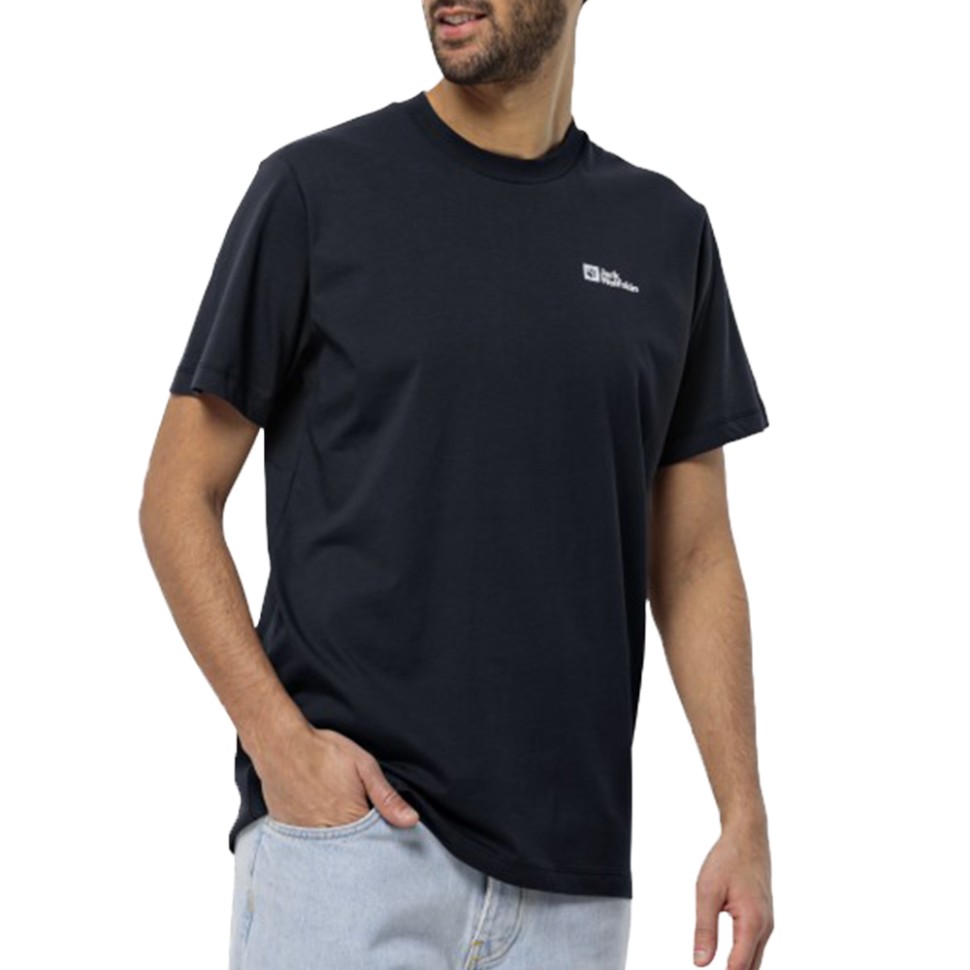 Футболка чоловіча Jack Wolfskin  ESSENTIAL T M темно-синя 1808382-1010 — фото 1