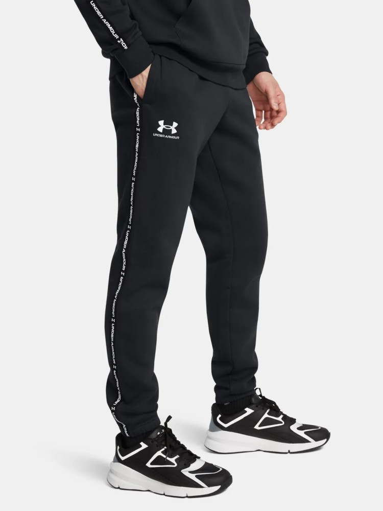 Штани чоловічі Under Armour UA Icon Fleece Jgr Taping чорні 1389358-001 изображение 2