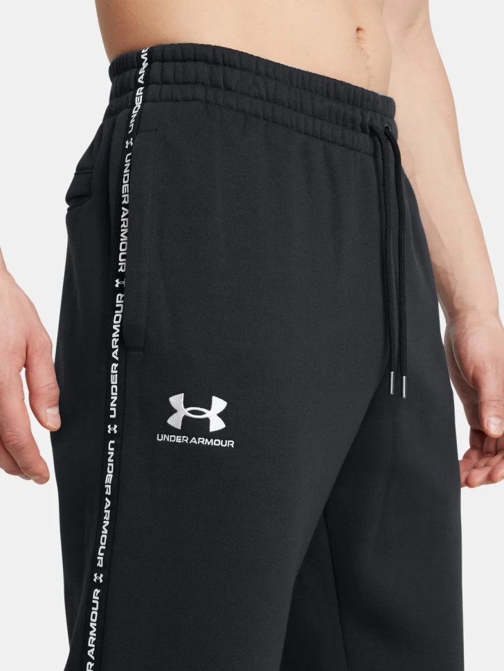 Штани чоловічі Under Armour UA Icon Fleece Jgr Taping чорні 1389358-001 изображение 4