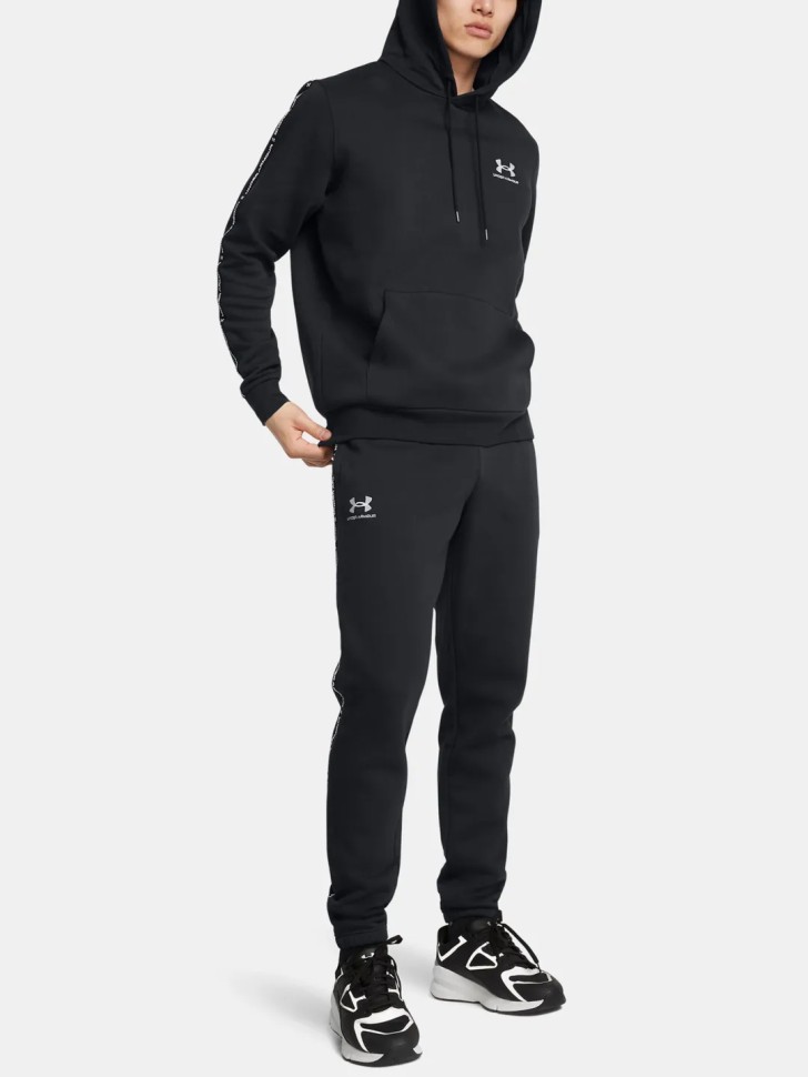 Штани чоловічі Under Armour UA Icon Fleece Jgr Taping чорні 1389358-001 изображение 5
