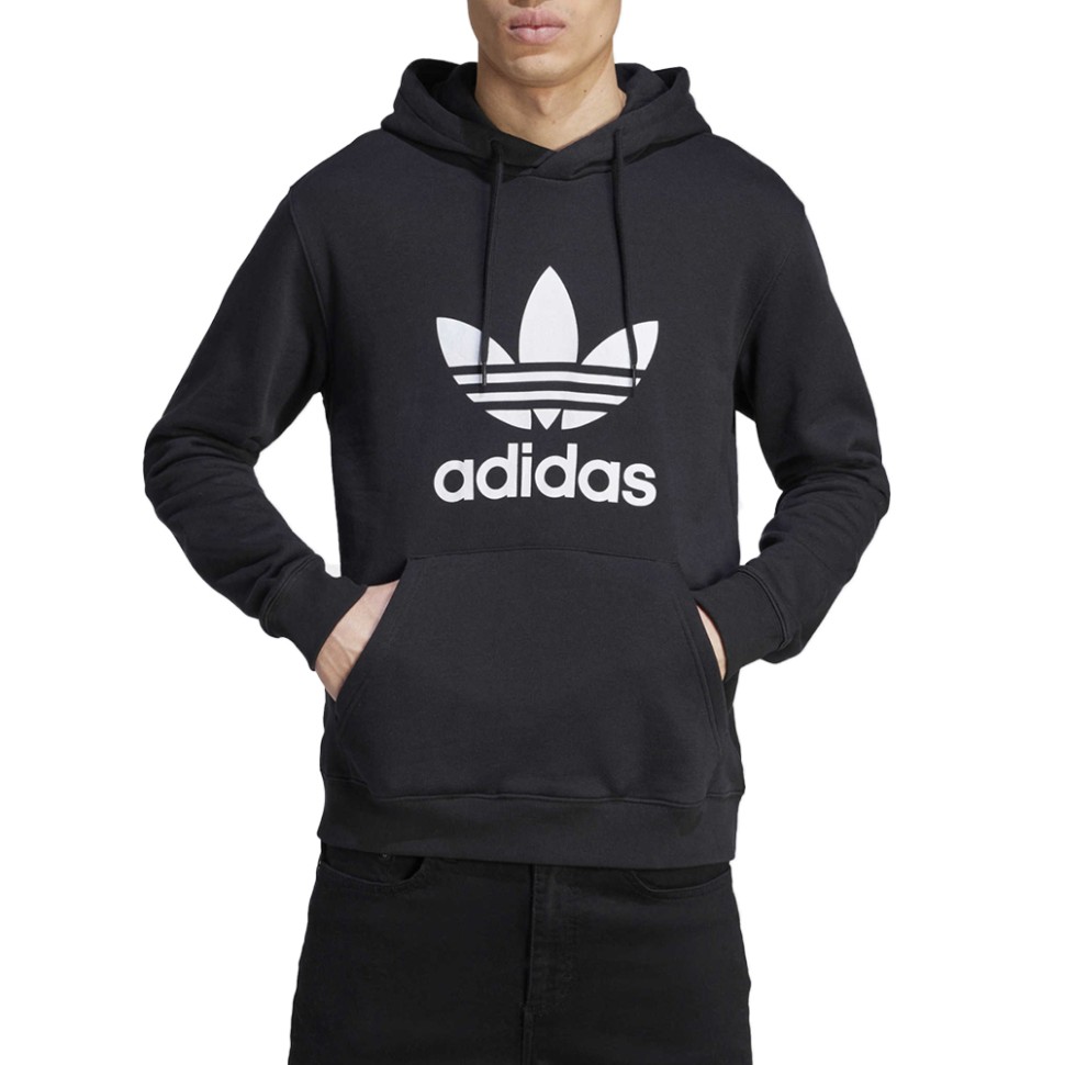 Толстовка чоловіча Adidas TREFOIL HOODY чорна IM4489 изображение 1