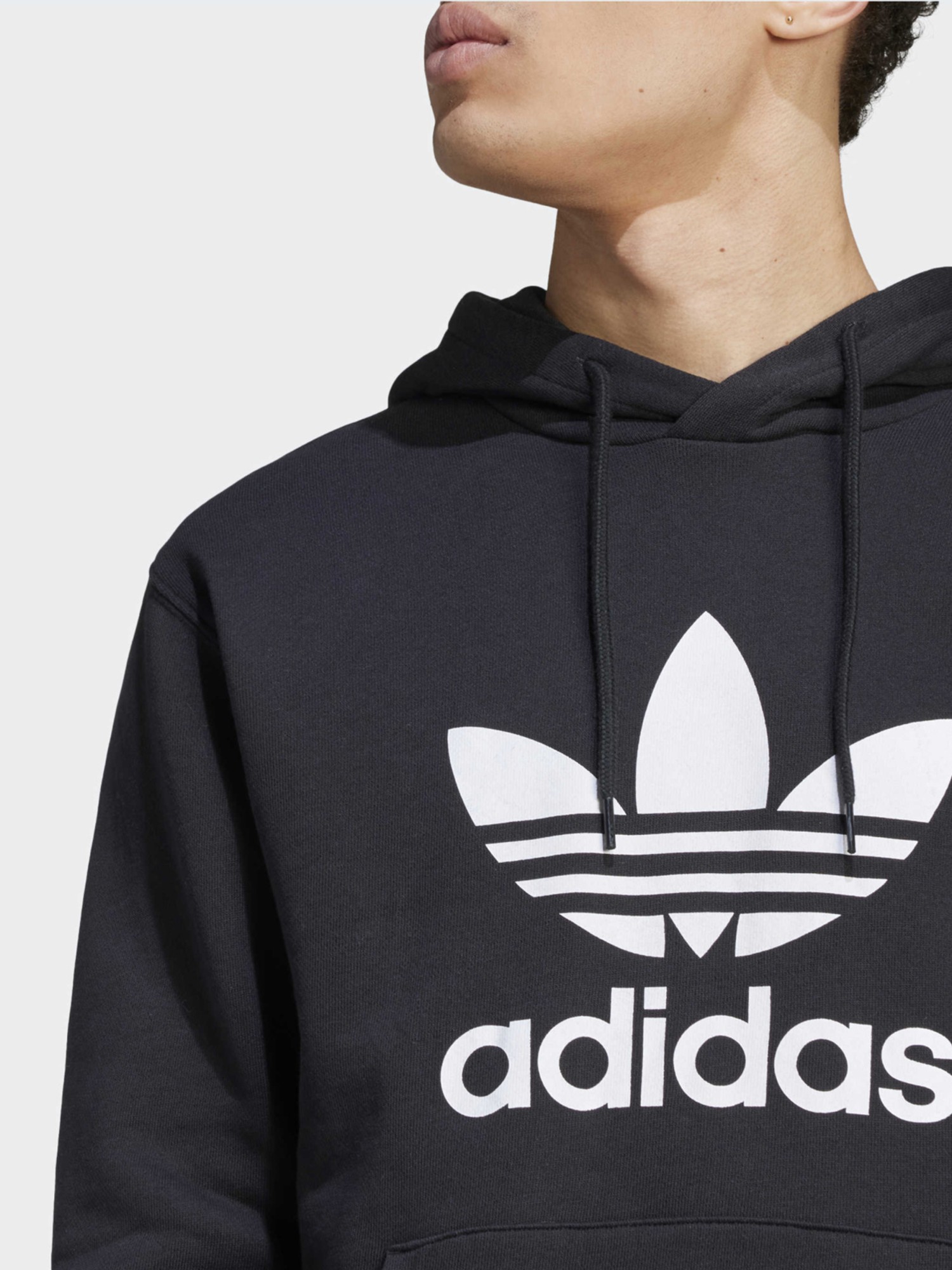 Толстовка мужская Adidas TREFOIL HOODY черная IM4489 изображение 5